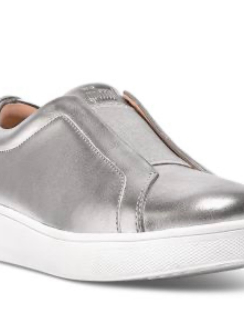 Fitflop Women's Slip-On Sneaker in Metallic Silver